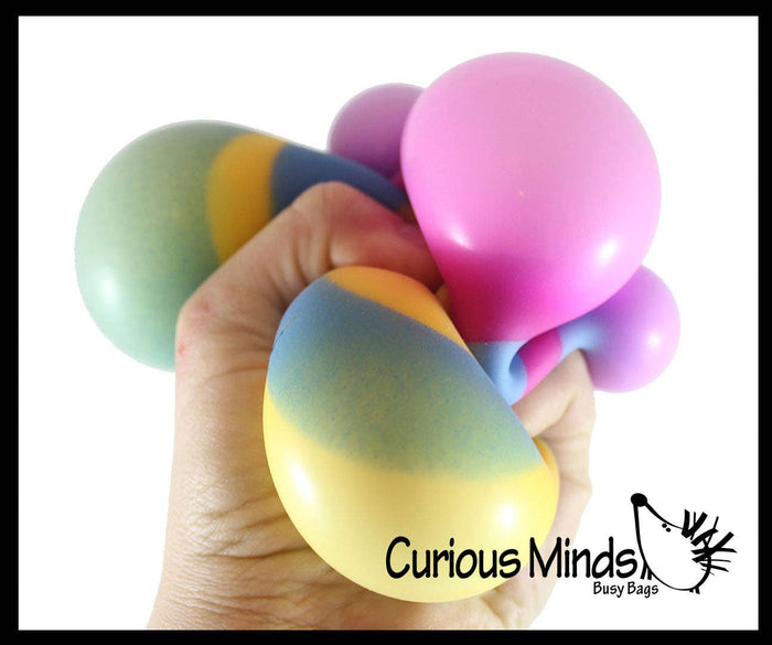 1 Boxed 2.5" Striped Doh Filled Stress Ball - Glob Balls