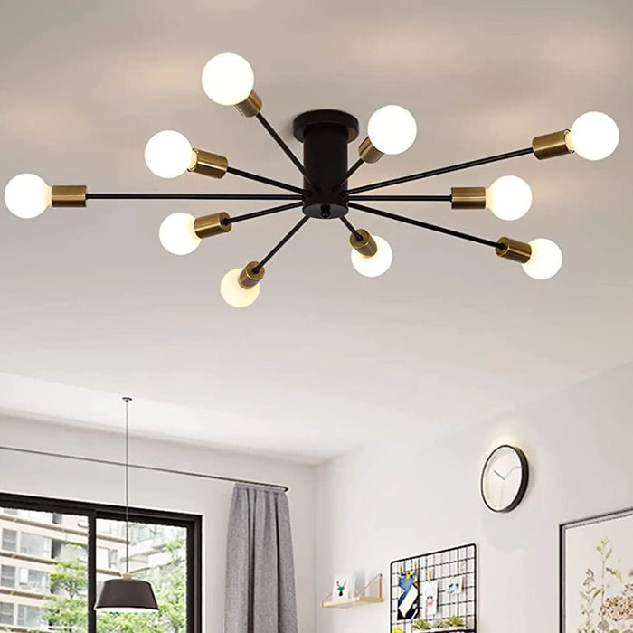 10 Bulbs Sputnik Dining Room Chandelier Canva Home