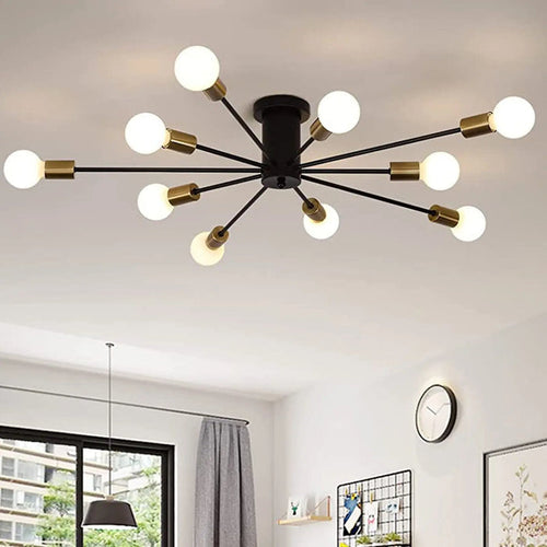 10 Bulbs Sputnik Dining Room Chandelier Canva Home