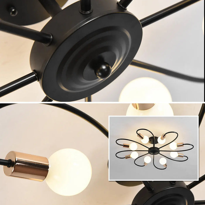 10 Bulbs Sputnik Dining Room Chandelier Canva Home