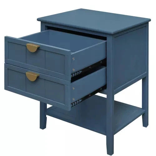 2 Drawers Living Room End Table Canva Home