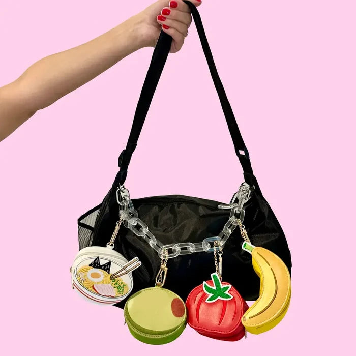 2-in-1 Bag Charm & Reusable Shopper Bag - Fresh Lemon