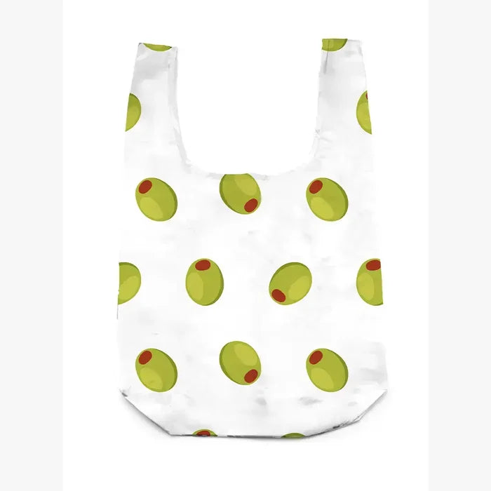 2-in-1 Bag Charm & Reusable Shopper Bag - Green Olive