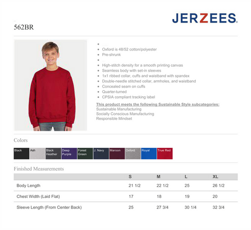 2024 JH BASKETBALL YOUTH JERZEES NUBLEND SWEATSHIRT