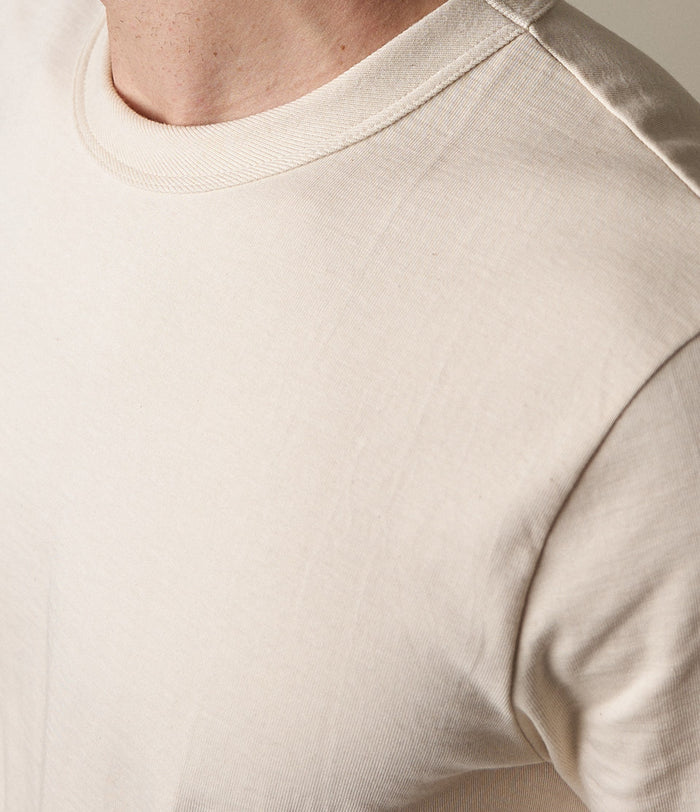 214 Loopwheeled Relaxed Fit Midweight T Shirt - Nature