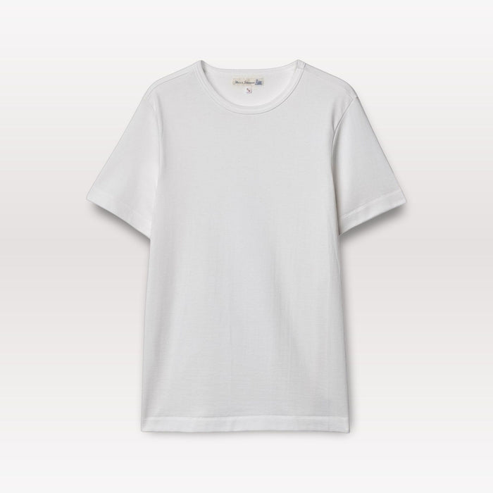 214 Loopwheeled Relaxed Fit Midweight T Shirt - White
