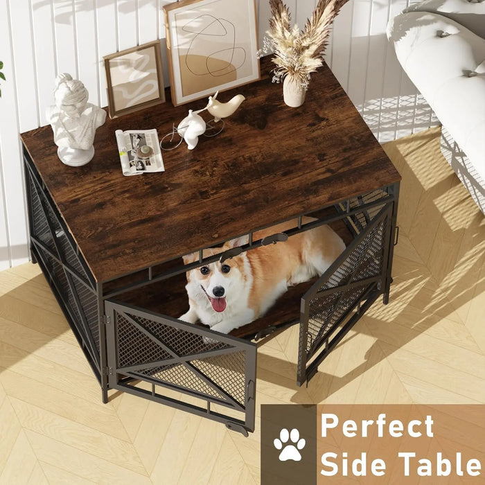 43.3" Zubair Large Dog Crates Furniture Canva Home