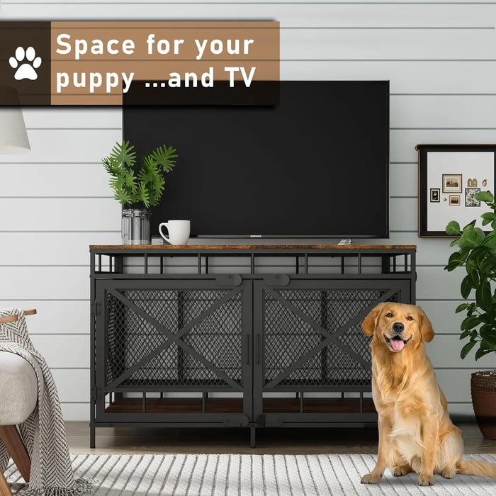 43.3" Zubair Large Dog Crates Furniture Canva Home