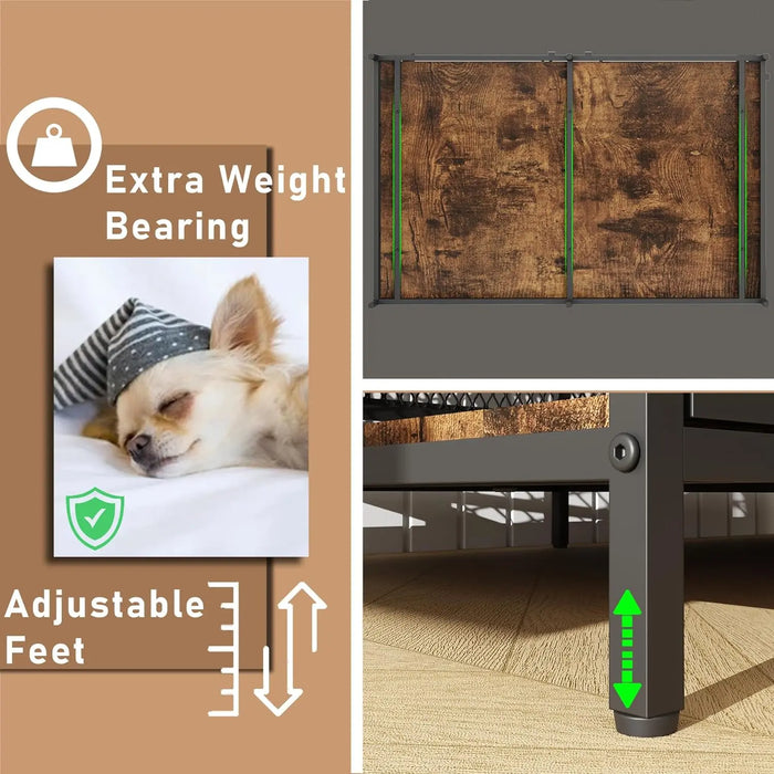 43.3" Zubair Large Dog Crates Furniture Canva Home