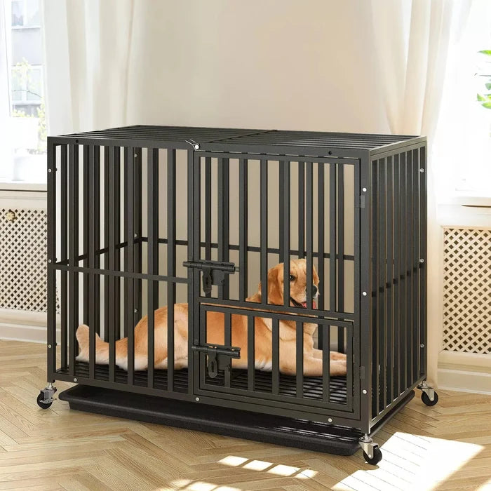 46" Extra Tall & Large Heavy Duty Dog Crate Canva Home