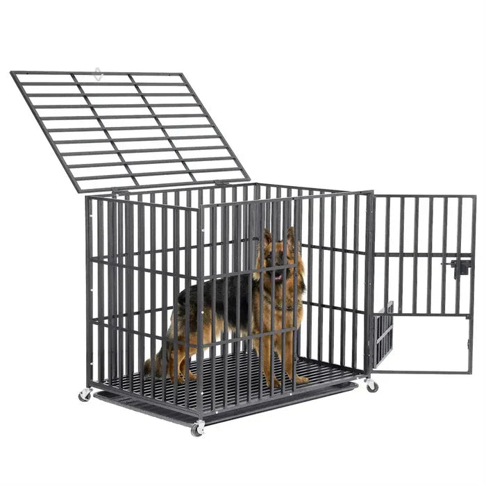 46" Extra Tall & Large Heavy Duty Dog Crate Canva Home
