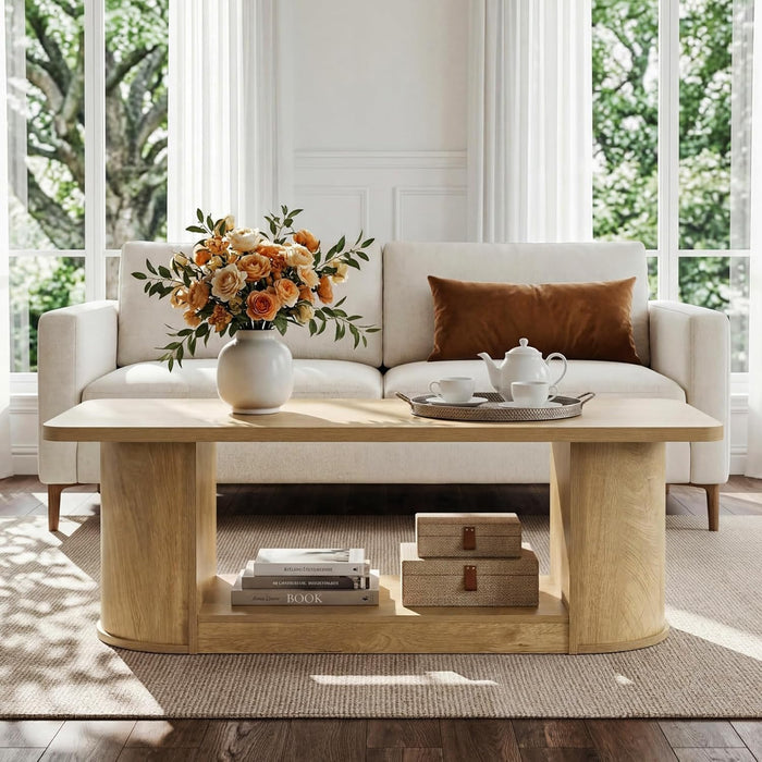 47-Inch Rectangle Coffee Table - Canva Home