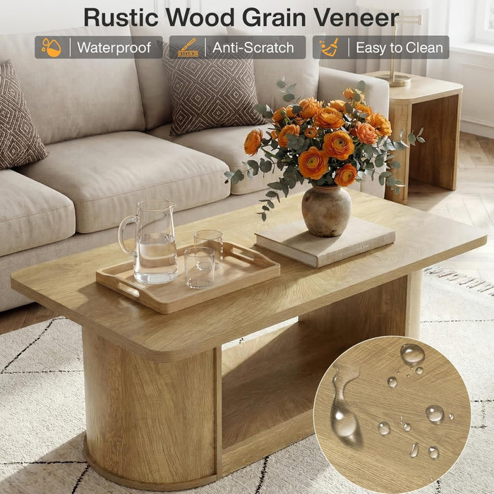 47-Inch Rectangle Coffee Table - Canva Home