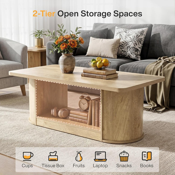 47-Inch Rectangle Coffee Table - Canva Home