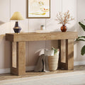 63-Inch Long Console Table Wooden Rectangular Sofa - Canva Home