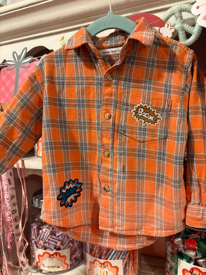 Orange Truck Flannel