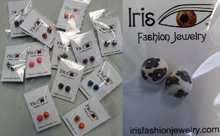 A43 Polymer Clay Marble Look Earring Assortment Pack of 12