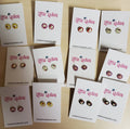 A44 Little Ladies Cute Kitty Earring Assortment Pack of 12