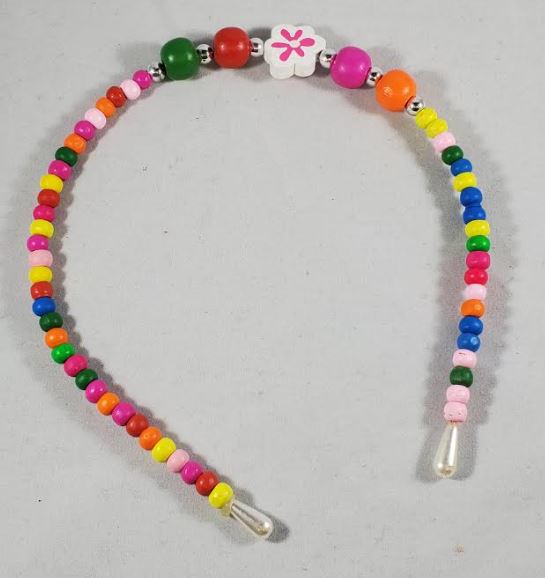 A45 Assortment of 12 Wooden Bead Headbands
