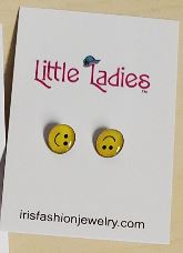 A47 Little Ladies Cute Smile Face Earring Assortment Pack of 12