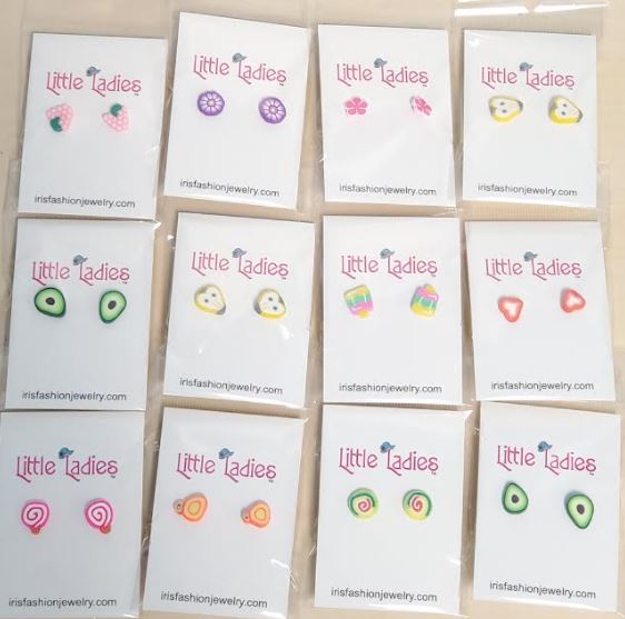 A52 Little Ladies Festive Foods Assortment Earring Pack of 12