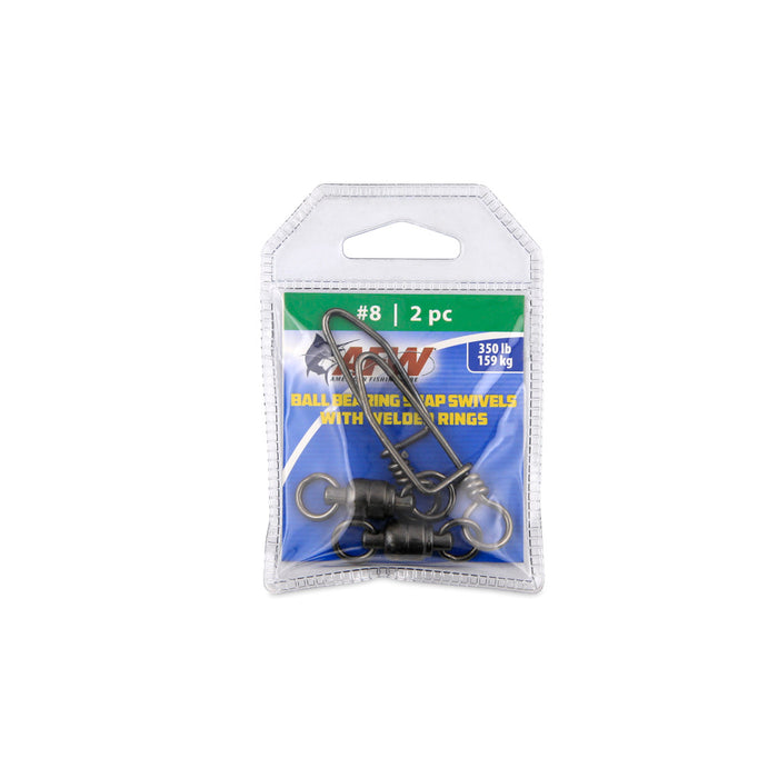 afw-solid-brass-ball-bearing-snap-swivels-with-double-welded-rings-8-350lb-2-pack