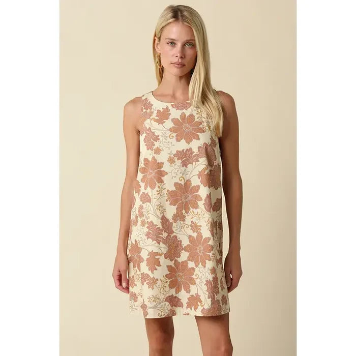 Ainsely Floral Shift Mini Dress