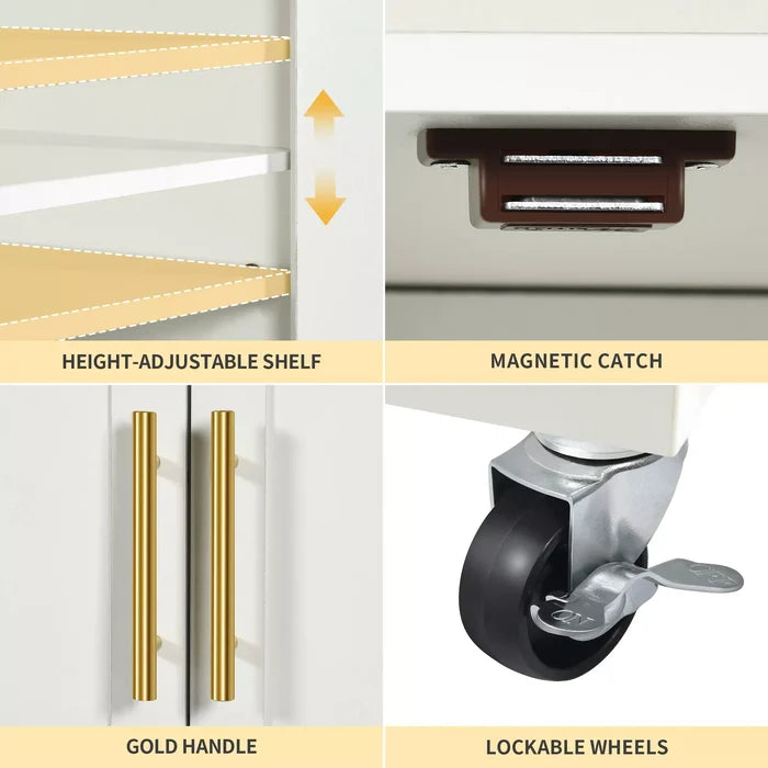 Aoife Dual Kitchen Trash Can Cabinet - Canva Home