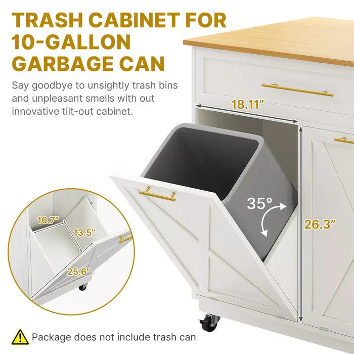 Aoife Dual Kitchen Trash Can Cabinet - Canva Home
