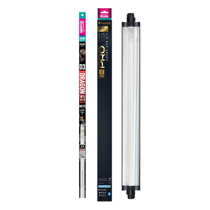 Arcadia LumenIZE Pro T5 UVB Kit, D3+ Dragon, 14% UV-B