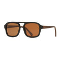 Ari Aviator Onyx/Walnut Wood / Brown Polarized
