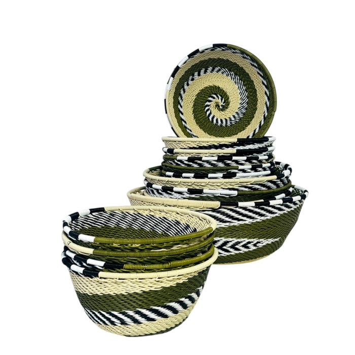 Avocado Custom Made African Wire bowl