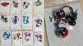BD27 Two Tone Peek A Boo Earring Assortment 12 Pairs