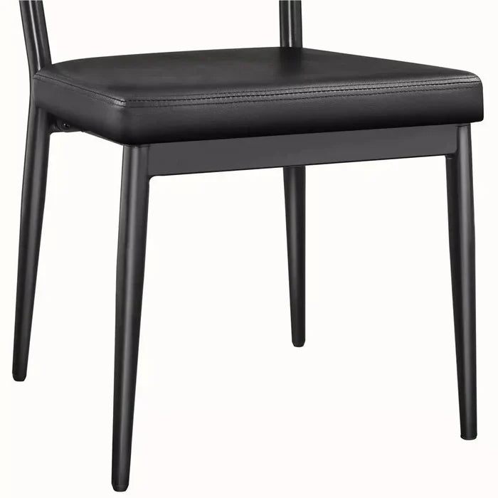 Black Mid Century Rattan Dining Chair (Set of 2) Canva Home