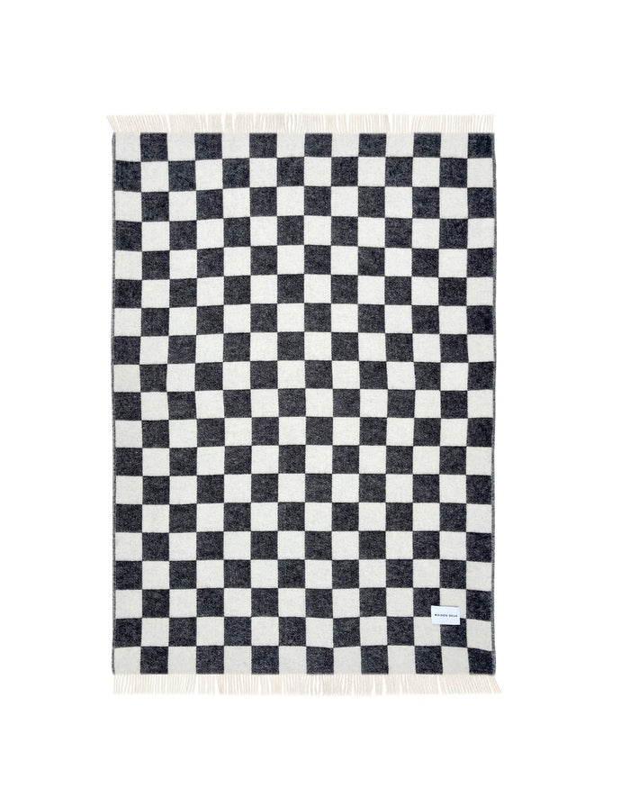 Blanket CHECKERBOARD Black / White 4.25 x 6.5ft