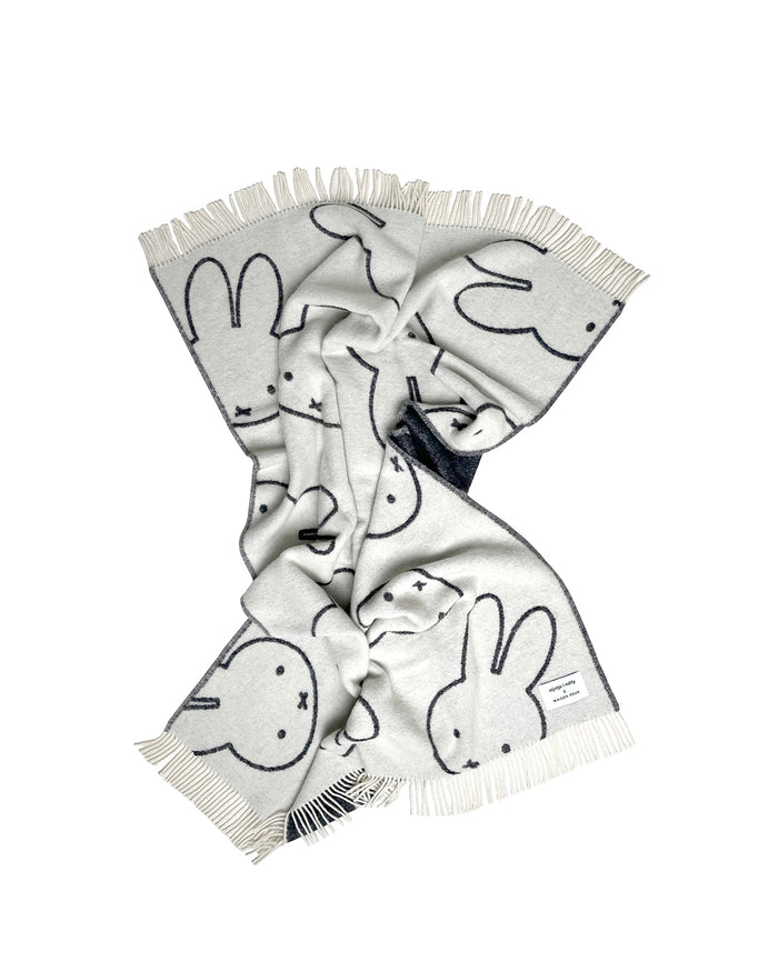 Blanket MIFFY White / Black Print 4.25 x 6.5ft