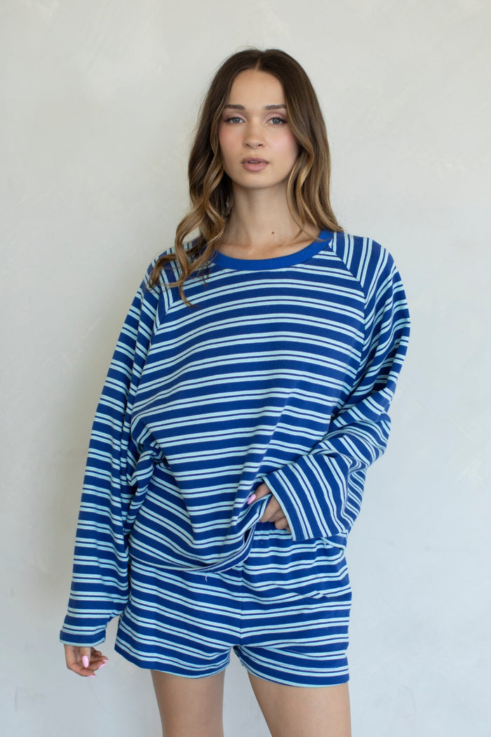 Blue Combo Malia Long Sleeve