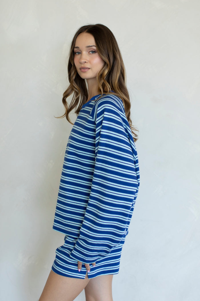 Blue Combo Malia Long Sleeve