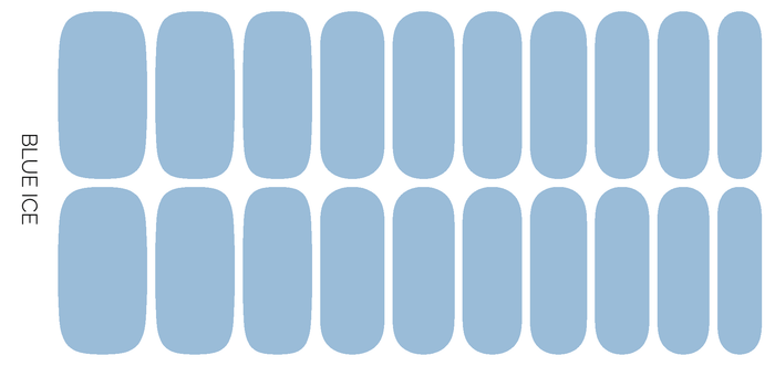 Blue Ice | Light Blue Pearl Finish Nail Polish Strips