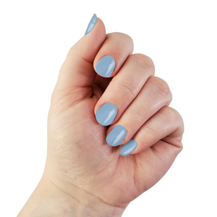 Blue Ice | Light Blue Pearl Finish Nail Polish Strips