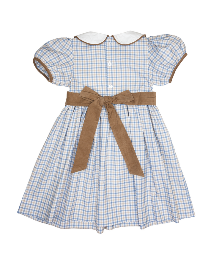 Blue/Khaki Plaid Dress