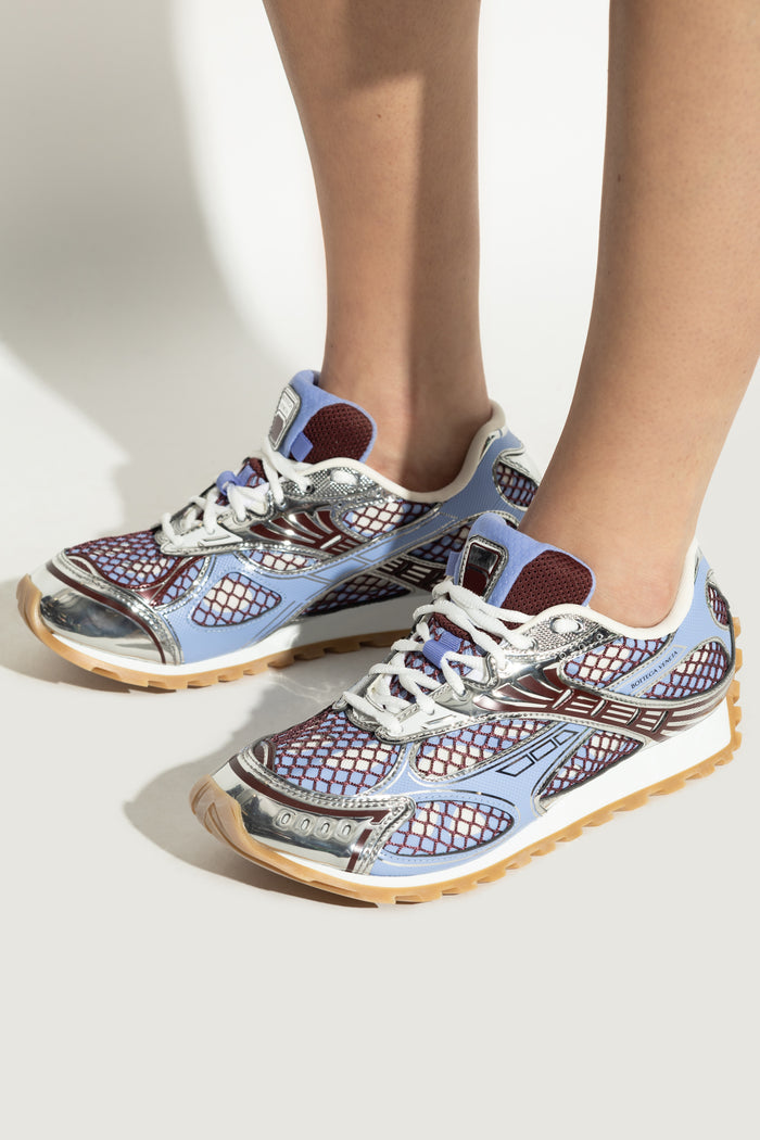 Bottega trainers blue burgundy