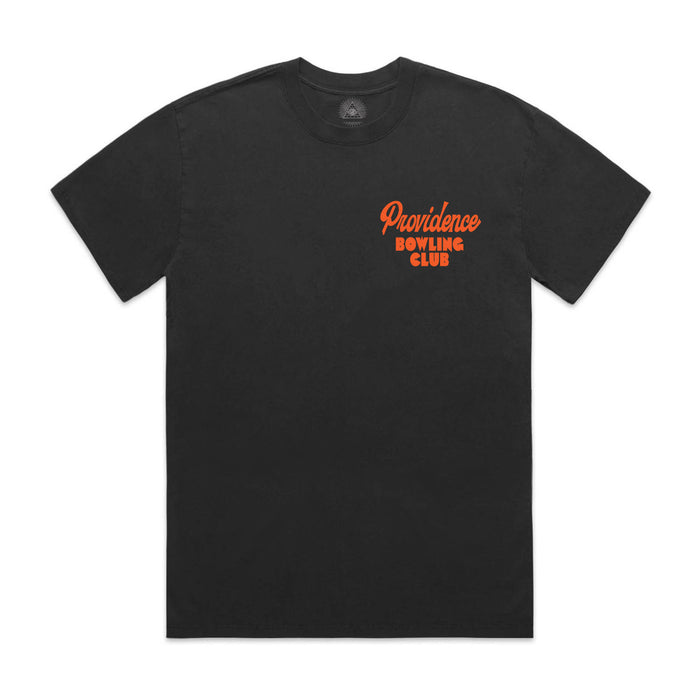 Bowling Club Tee - Washed Black / Orange
