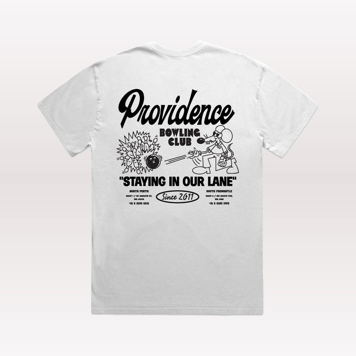 Bowling Club Tee - Washed White / Black