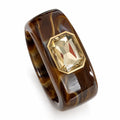 Brown Gemstone Cuff Bangle Bracelet