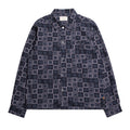 Busey Shirt Stamp Print - Navy Iris Multi