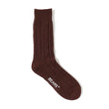 Cable Nep Socks - Brown