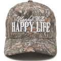 Camo Happy Wife Happy Life - Wood Camo