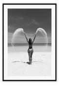 Canvas Print 50x70cm / Black Spiaggie Spiaggie Wall Art : Ready to hang framed artwork. Brand