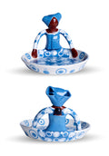 Ceramic 1 Lady Blue Sweetie Dish